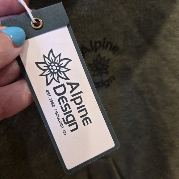 Alpine Design Women's Fleece Hiking Hoodie Olive Haze Heather Large New - Picture 7 of 14